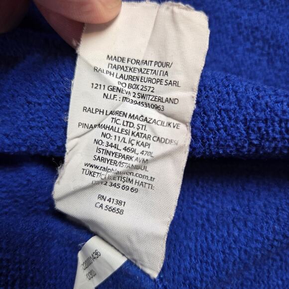 Polo Ralph Lauren Performance Hoodie XL Blue Full Zip Sweatshirt - Picture 15 of 16